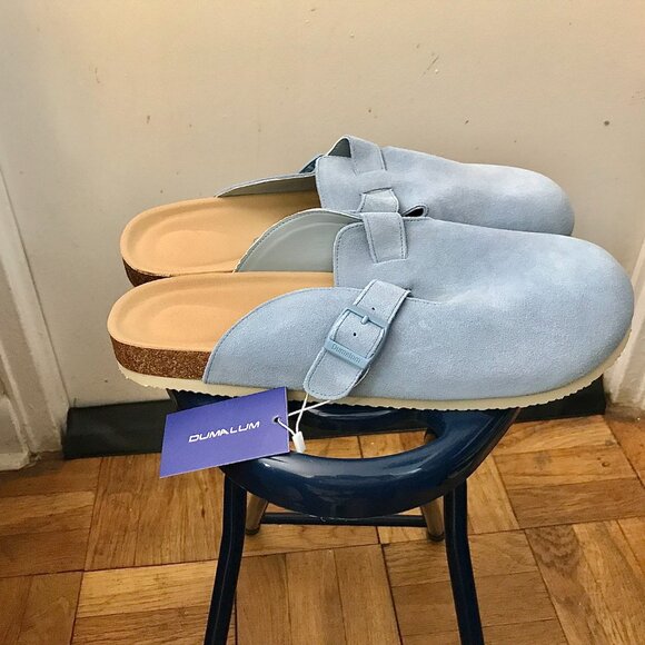 BRAND NEW - Baby Blue Slip-on Clogs with White Bottom - Size 12 Women - Picture 2 of 6